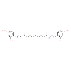 ChemSpider 2D Image | N'~1~,N'~9~-Bis[(E)-(2,4-dihydroxyphenyl)methylene]nonanedihydrazide | C23H28N4O6