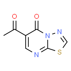 ChemSpider 2D Image | 6-Acetyl-5H-[1,3,4]thiadiazolo[3,2-a]pyrimidin-5-one | C7H5N3O2S