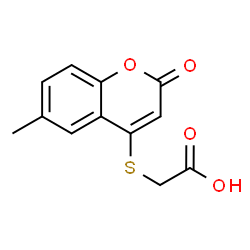 ChemSpider 2D Image | [(6-Methyl-2-oxo-2H-chromen-4-yl)sulfanyl]acetic acid | C12H10O4S