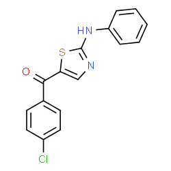 ChemSpider 2D Image | (2-Anilino-1,3-thiazol-5-yl)(4-chlorophenyl)methanone | C16H11ClN2OS