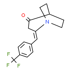 ChemSpider 2D Image | (2E)-2-[4-(Trifluoromethyl)benzylidene]-1-azabicyclo[3.2.2]nonan-4-one | C16H16F3NO