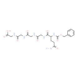 ChemSpider 2D Image | N~2~-[(Benzyloxy)carbonyl]glutaminylglycylglycylglycylglycine | C21H28N6O9