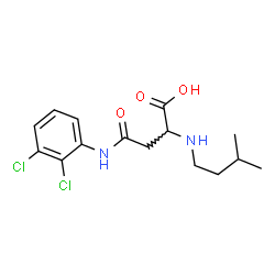 ChemSpider 2D Image | N-(2,3-Dichlorophenyl)-N~2~-(3-methylbutyl)asparagine | C15H20Cl2N2O3