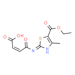 ChemSpider 2D Image | (2Z)-4-{[5-(Ethoxycarbonyl)-4-methyl-1,3-thiazol-2-yl]amino}-4-oxobut-2-enoic acid | C11H12N2O5S