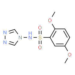 ChemSpider 2D Image | 2,5-Dimethoxy-N-(4H-1,2,4-triazol-4-yl)benzenesulfonamide | C10H12N4O4S