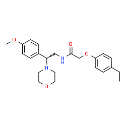 ChemSpider 2D Image | 2-(4-Ethylphenoxy)-N-[2-(4-methoxyphenyl)-2-(4-morpholinyl)ethyl]acetamide | C23H30N2O4
