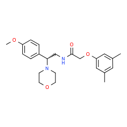 ChemSpider 2D Image | 2-(3,5-Dimethylphenoxy)-N-[2-(4-methoxyphenyl)-2-(4-morpholinyl)ethyl]acetamide | C23H30N2O4