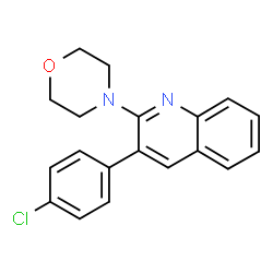 ChemSpider 2D Image | 3-(4-Chlorophenyl)-2-(4-morpholinyl)quinoline | C19H17ClN2O