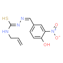 ChemSpider 2D Image | (2Z)-N-Allyl-2-(4-hydroxy-3-nitrobenzylidene)hydrazinecarbothioamide | C11H12N4O3S