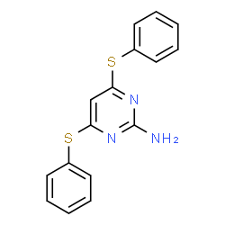 ChemSpider 2D Image | 2-Amino-4,6-bis(phenylthio)pyrimidine | C16H13N3S2