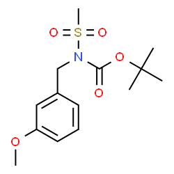 ChemSpider 2D Image | 2-Methyl-2-propanyl (3-methoxybenzyl)(methylsulfonyl)carbamate | C14H21NO5S