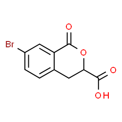 ChemSpider 2D Image | 7-Bromo-1-oxo-3,4-dihydro-1H-isochromene-3-carboxylic acid | C10H7BrO4