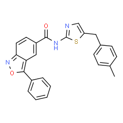 ChemSpider 2D Image | N-[5-(4-Methylbenzyl)-1,3-thiazol-2-yl]-3-phenyl-2,1-benzoxazole-5-carboxamide | C25H19N3O2S