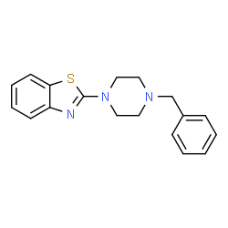 ChemSpider 2D Image | 2-(4-Benzyl-1-piperazinyl)-1,3-benzothiazole | C18H19N3S