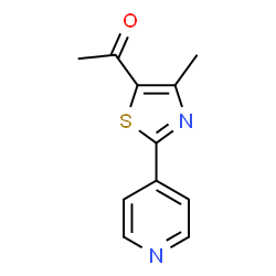 ChemSpider 2D Image | 1-[4-Methyl-2-(4-pyridinyl)-5-thiazolyl]ethanone | C11H10N2OS