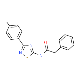 ChemSpider 2D Image | N-[3-(4-Fluorophenyl)-1,2,4-thiadiazol-5-yl]-2-phenylacetamide | C16H12FN3OS