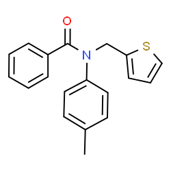 ChemSpider 2D Image | N-(4-Methylphenyl)-N-(2-thienylmethyl)benzamide | C19H17NOS