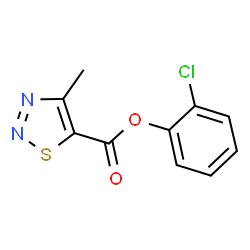 ChemSpider 2D Image | 2-Chlorophenyl 4-methyl-1,2,3-thiadiazole-5-carboxylate | C10H7ClN2O2S