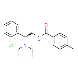 ChemSpider 2D Image | N-[2-(2-Chlorophenyl)-2-(diethylamino)ethyl]-4-methylbenzamide | C20H25ClN2O