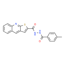 ChemSpider 2D Image | N'-(4-Methylbenzoyl)thieno[2,3-b]quinoline-2-carbohydrazide | C20H15N3O2S