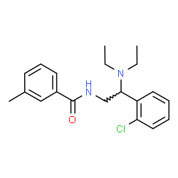 ChemSpider 2D Image | N-[2-(2-Chlorophenyl)-2-(diethylamino)ethyl]-3-methylbenzamide | C20H25ClN2O