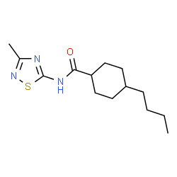 ChemSpider 2D Image | 4-Butyl-N-(3-methyl-1,2,4-thiadiazol-5-yl)cyclohexanecarboxamide | C14H23N3OS