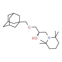 ChemSpider 2D Image | 1-(Adamantan-1-ylmethoxy)-3-(2,2,6,6-tetramethyl-1-piperidinyl)-2-propanol | C23H41NO2