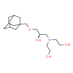 ChemSpider 2D Image | 1-(Adamantan-1-ylmethoxy)-3-[bis(2-hydroxyethyl)amino]-2-propanol | C18H33NO4