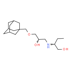 ChemSpider 2D Image | 2-{[3-(Adamantan-1-ylmethoxy)-2-hydroxypropyl]amino}-1-butanol | C18H33NO3