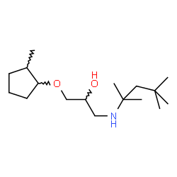 ChemSpider 2D Image | 1-[(2-Methylcyclopentyl)oxy]-3-[(2,4,4-trimethyl-2-pentanyl)amino]-2-propanol | C17H35NO2
