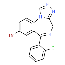 ChemSpider 2D Image | 1-demethyl Phenazolam | C16H10BrClN4
