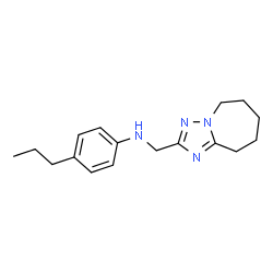 ChemSpider 2D Image | 4-Propyl-N-(6,7,8,9-tetrahydro-5H-[1,2,4]triazolo[1,5-a]azepin-2-ylmethyl)aniline | C17H24N4