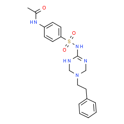 ChemSpider 2D Image | N-(4-{[5-(2-Phenylethyl)-1,4,5,6-tetrahydro-1,3,5-triazin-2-yl]sulfamoyl}phenyl)acetamide | C19H23N5O3S