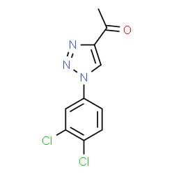 ChemSpider 2D Image | 1-[1-(3,4-Dichlorophenyl)-1H-1,2,3-triazol-4-yl]ethanone | C10H7Cl2N3O