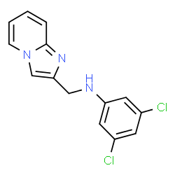 ChemSpider 2D Image | 3,5-Dichloro-N-(imidazo[1,2-a]pyridin-2-ylmethyl)aniline | C14H11Cl2N3
