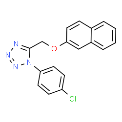 ChemSpider 2D Image | 1-(4-Chlorophenyl)-5-[(2-naphthyloxy)methyl]-1H-tetrazole | C18H13ClN4O