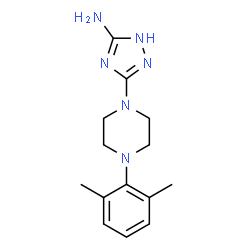 ChemSpider 2D Image | 3-[4-(2,6-Dimethylphenyl)-1-piperazinyl]-1H-1,2,4-triazol-5-amine | C14H20N6