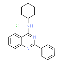 ChemSpider 2D Image | 4-Quinazolinamine, N-cyclohexyl-2-phenyl-, chloride (1:1) | C20H21ClN3