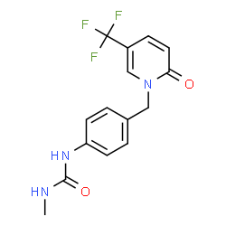 ChemSpider 2D Image | 1-Methyl-3-(4-{[2-oxo-5-(trifluoromethyl)-1(2H)-pyridinyl]methyl}phenyl)urea | C15H14F3N3O2