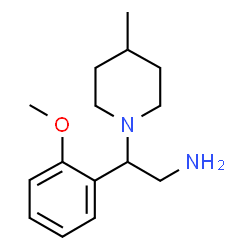ChemSpider 2D Image | 2-(2-Methoxyphenyl)-2-(4-methyl-1-piperidinyl)ethanamine | C15H24N2O