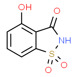 ChemSpider 2D Image | 4-Hydroxy-1,2-benzothiazol-3(2H)-one 1,1-dioxide | C7H5NO4S