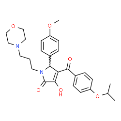 ChemSpider 2D Image | 3-Hydroxy-4-(4-isopropoxybenzoyl)-5-(4-methoxyphenyl)-1-[3-(4-morpholinyl)propyl]-1,5-dihydro-2H-pyrrol-2-one | C28H34N2O6
