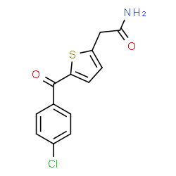 ChemSpider 2D Image | 2-[5-(4-Chlorobenzoyl)-2-thienyl]acetamide | C13H10ClNO2S