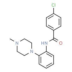 ChemSpider 2D Image | 4-Chloro-N-[2-(4-methyl-1-piperazinyl)phenyl]benzamide | C18H20ClN3O