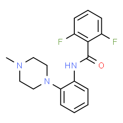 ChemSpider 2D Image | 2,6-Difluoro-N-[2-(4-methyl-1-piperazinyl)phenyl]benzamide | C18H19F2N3O