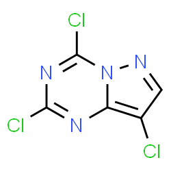 ChemSpider 2D Image | 2,4,8-Trichloropyrazolo[1,5-a][1,3,5]triazine | C5HCl3N4