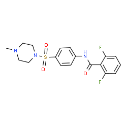 ChemSpider 2D Image | 2,6-Difluoro-N-{4-[(4-methyl-1-piperazinyl)sulfonyl]phenyl}benzamide | C18H19F2N3O3S