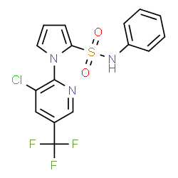 ChemSpider 2D Image | 1-[3-Chloro-5-(trifluoromethyl)-2-pyridinyl]-N-phenyl-1H-pyrrole-2-sulfonamide | C16H11ClF3N3O2S