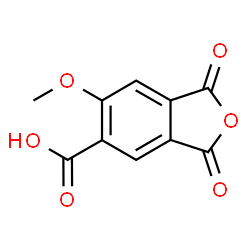 ChemSpider 2D Image | 6-Methoxy-1,3-dioxo-1,3-dihydro-2-benzofuran-5-carboxylic acid | C10H6O6