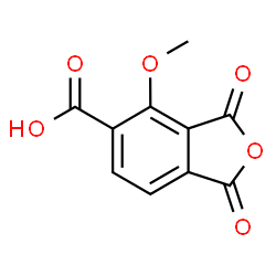 ChemSpider 2D Image | 4-Methoxy-1,3-dioxo-1,3-dihydro-2-benzofuran-5-carboxylic acid | C10H6O6